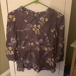 Boden Collared Peplum Blouse